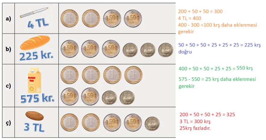 3. Sınıf Matematik Ders Kitabı Sayfa 178-181 Cevapları Ekoyay Yayıncılık