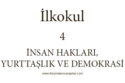 4 sınıf insan hakları kitabı cevapları