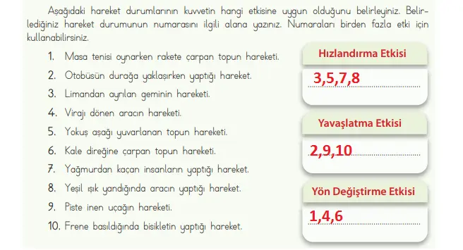 4. Sınıf Fen Bilimleri Ders Kitabı Sayfa 74-76-77-78-79 Cevapları MEB Yayınları