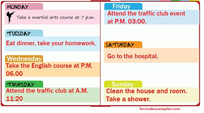 6. Sınıf İngilizce Ders Kitabı Sayfa 21-22-23-24 Cevapları Hecce Yayıncılık 3 6. Sınıf İngilizce Ders Kitabı Sayfa 21 Cevapları Hecce Yayıncılık