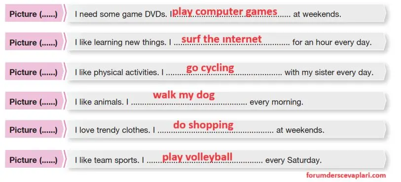 6. Sınıf İngilizce Ders Kitabı Sayfa 21-22-23-24 Cevapları Hecce Yayıncılık 8 6. Sınıf İngilizce Ders Kitabı Sayfa 23 Cevapları Hecce Yayıncılık1