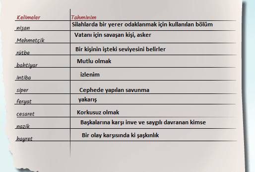 6. Sınıf Türkçe Ders Kitabı Sayfa 44-45-46-47-48-49 Cevapları MEB Yayınları