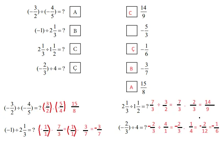 7. Sınıf Matematik Ders Kitabı Sayfa 75 Cevapları MEB Yayınları