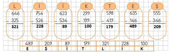 3. Sınıf Matematik Ders Kitabı Sayfa 59 Cevapları MEB Yayınları