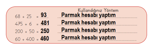 3. Sınıf Matematik Ders Kitabı Sayfa 93 Cevapları MEB Yayınları