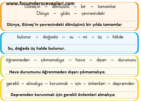 3. Sınıf Türkçe Ders Kitabı SDR İpekyolu Yayınları Sayfa 298 Cevapları