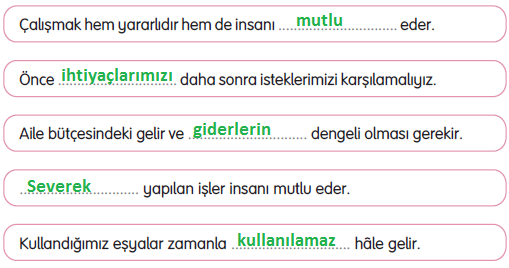 3. Sınıf Türkçe Ders Kitabı Sayfa 90 Cevapları Gizem