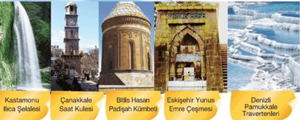 Türkiye’nin tarihî ve doğal güzelliklerini tanıtan bir broşür