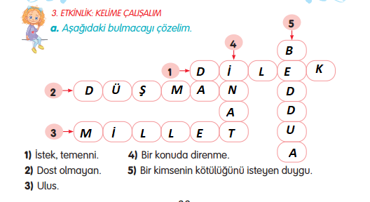 3. Sınıf Türkçe Ders Kitabı Sayfa 33 Cevapları Gizem Yayınları