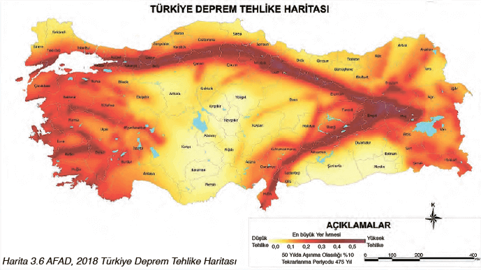 Türkiye deprem haritası