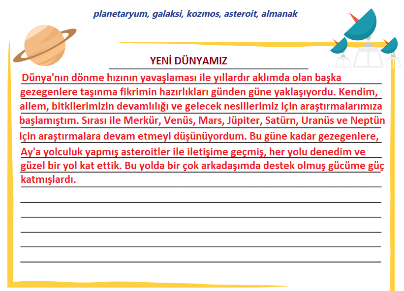 6. Sınıf Türkçe Ders Kitabı Sayfa 215 Cevapları MEB Yayınları