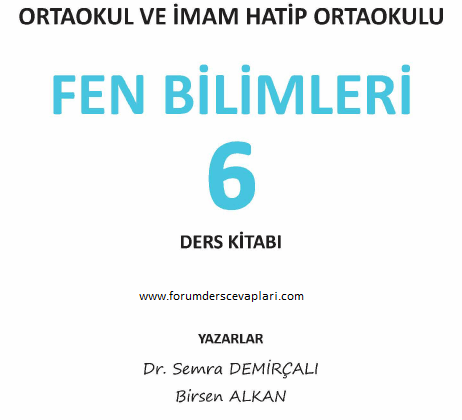 6. Sınıf Fen Bilimleri Ders Kitabı Sayfa Cevapları