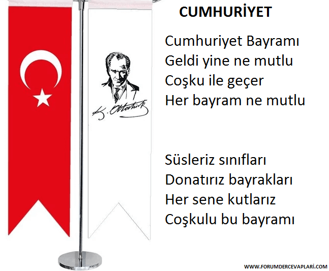 Cumhuriyet konulu bir şiir yazınız.