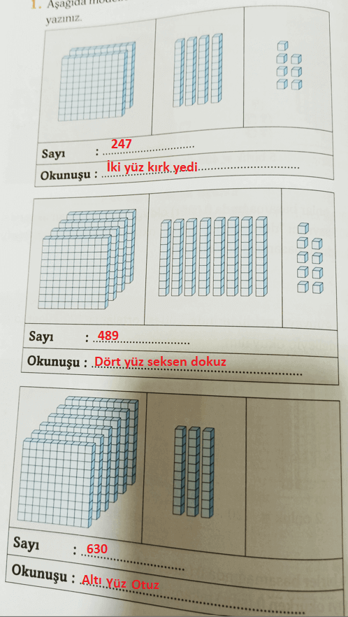 3. Sınıf Matematik Ders Kitabı Sayfa 16 Cevapları Ekoyay Yayıncılık