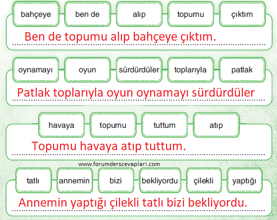 3. Sınıf Türkçe Ders Kitabı Sayfa 64 Cevapları Sonuç Yayınları