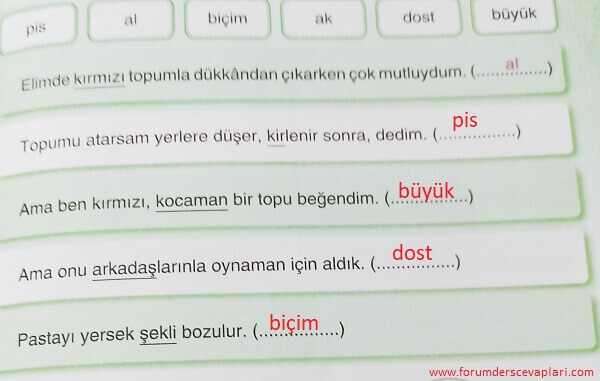 3. Sınıf Türkçe Ders Kitabı Sayfa 59 Cevapları Sonuç Yayınları