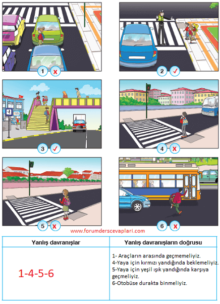 4. Sınıf Trafik Güvenliği Ders Kitabı Sayfa 25 Cevapları