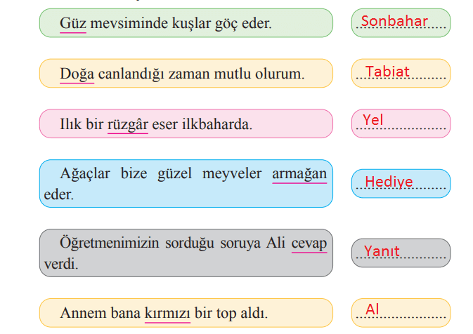 2. Sınıf Türkçe Ders Kitabı Sayfa 82 Cevapları Bilim ve Kültür Yayınları