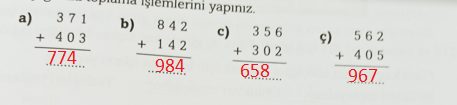 3. Sınıf Matematik Ders Kitabı Sayfa 59 Cevapları Ekoyay Yayınları