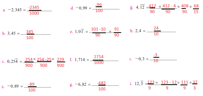 7. Sınıf Matematik Ders Kitabı Sayfa 50 Cevapları MEB Yayınları