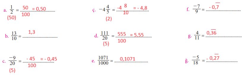 7. Sınıf Matematik Ders Kitabı Sayfa 50 Cevapları MEB Yayınları