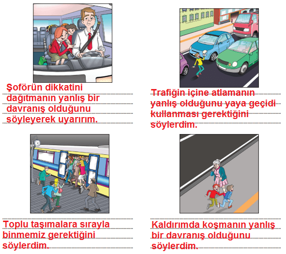 4. Sınıf Trafik Güvenliği Ders Kitabı Sayfa 51 Cevapları Morpa Ofset Yayınları