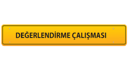 Değerlendirme Çalışması Cevapları