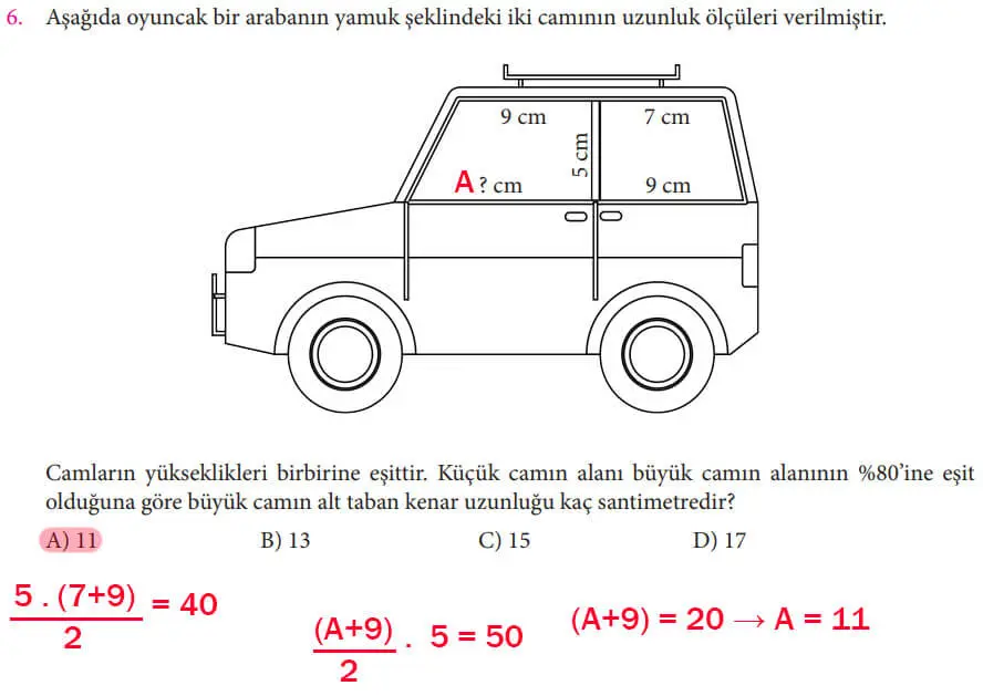 7. Sınıf Matematik Ders Kitabı Sayfa 226 Cevapları MEB Yayınları
