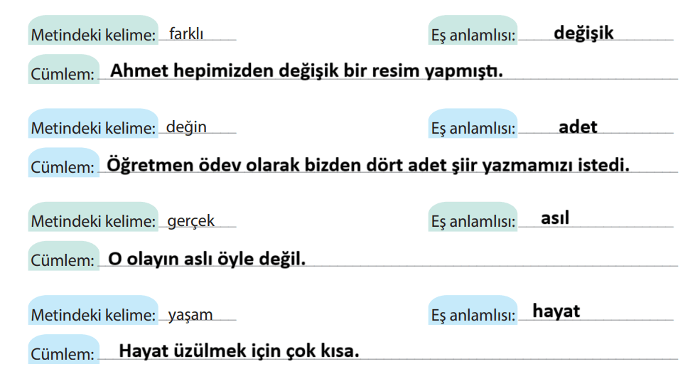 5. Sınıf Türkçe Ders Kitabı Sayfa 224 Cevapları KOZA Yayınları1
