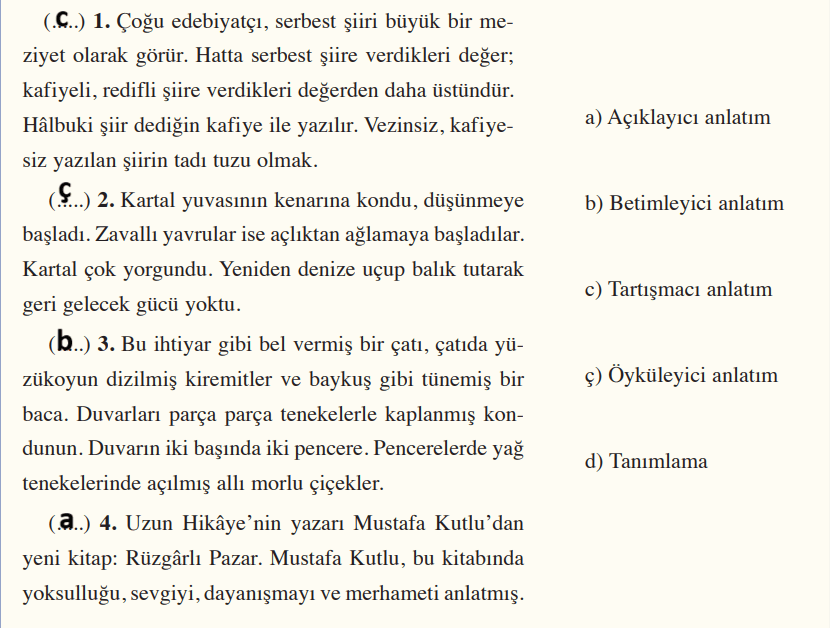 8. Sınıf Türkçe Ders Kitabı Sayfa 260 Cevapları Ferman Yayıncılık