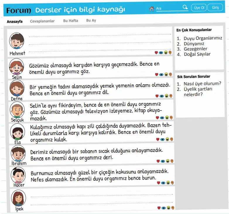 3. Sınıf Fen Bilimleri Ders Kitabı Sayfa 47 Cevapları MEB Yayınları