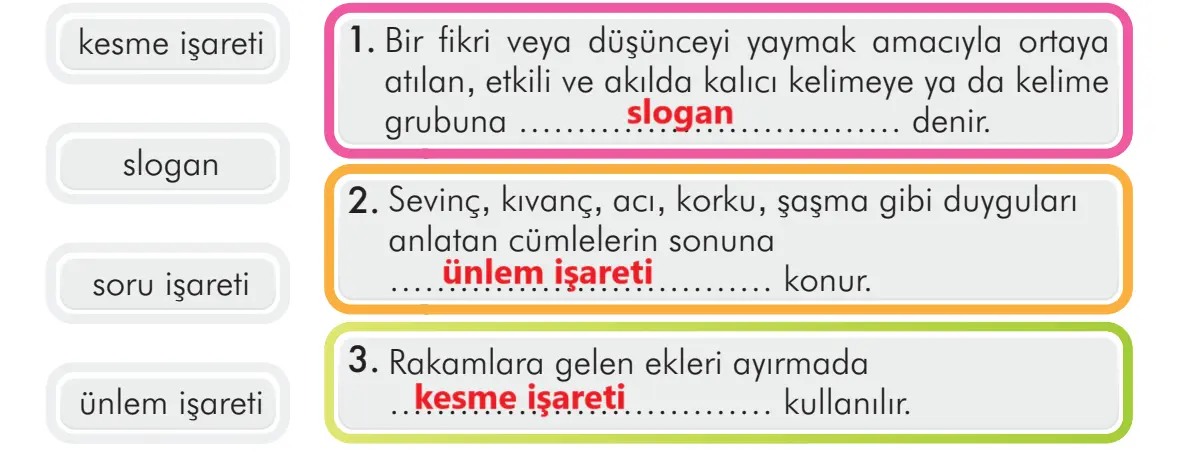 3. Sınıf Türkçe Ders Kitabı Sayfa 124-125-126 Cevapları İlke Yayıncılık