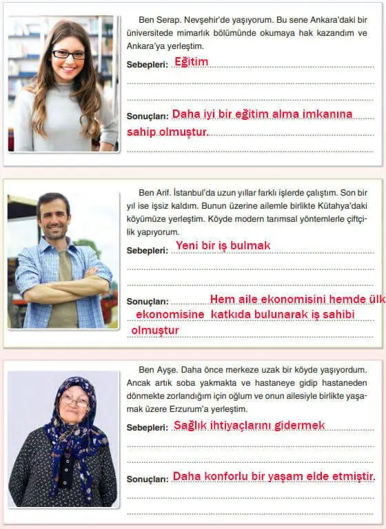 7. Sınıf Sosyal Bilgiler Ders Kitabı Sayfa 132-133-134-135-136-137-138 Cevapları Yıldırım Yayınları