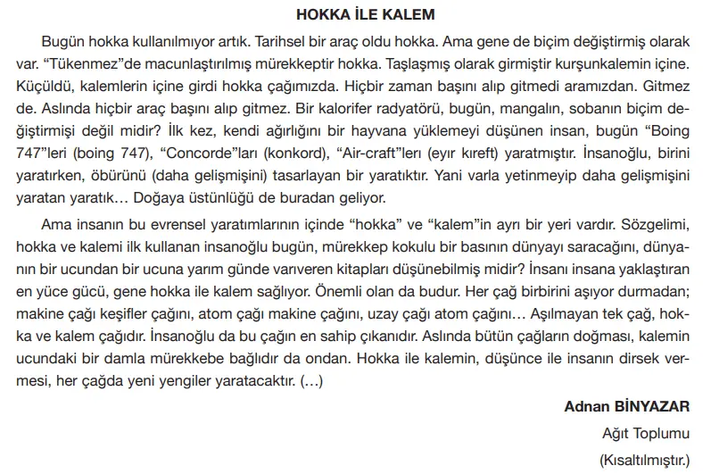 7. Sınıf Türkçe Ders Kitabı Sayfa 100-101-102. Cevapları Özgün Yayıncılık