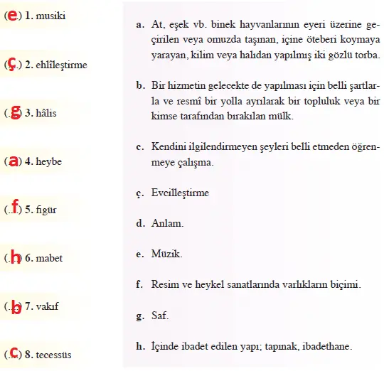8. Sınıf Türkçe Ders Kitabı Sayfa 90-94-95-96-97. Cevapları Hecce Yayıncılık