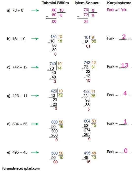 4. Sınıf Matematik Ders Kitabı Sayfa 118-122 Cevapları Pasifik Yayınları