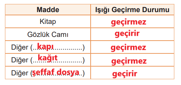 5. Sınıf Fen Bilimleri Ders Kitabı Sayfa 25 Cevapları MEB Yayınları