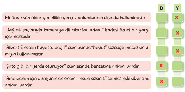 6. Sınıf Türkçe Ders Kitabı Sayfa 152 Cevapları Yıldırım Yayınları