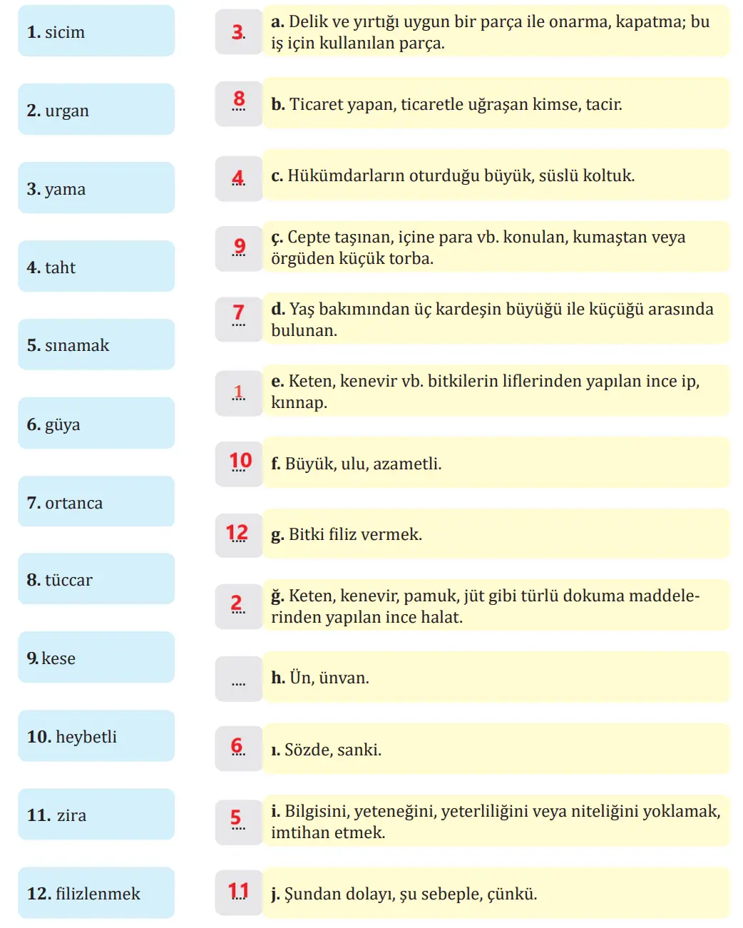7. Sınıf Türkçe Ders Kitabı Sayfa 114-118-119-120-121-122-123 Cevapları MEB Yayınları