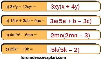 8. Sınıf Matematik Ders Kitabı Sayfa 152-154-157-159 Cevapları MEB Yayınları