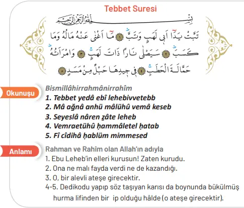 6. Sınıf Din Kültürü Ders Kitabı Sayfa 93-95 Cevapları MEB Yayınları
