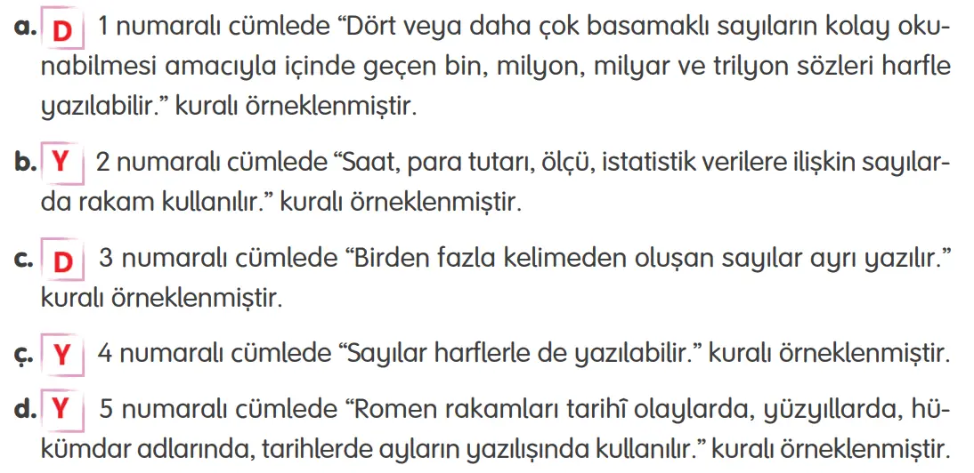 4. Sınıf Türkçe Ders Kitabı Sayfa 197 Cevapları Tuna Yayıncılık