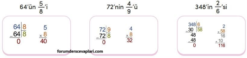4. Sınıf Matematik Ders Kitabı Sayfa 131-132-133-134-136-137 Cevapları MEB Yayınları