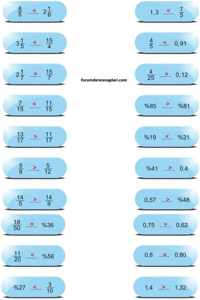 5. Sınıf Matematik Ders Kitabı Sayfa 45 Cevapları MEB Yayınları
