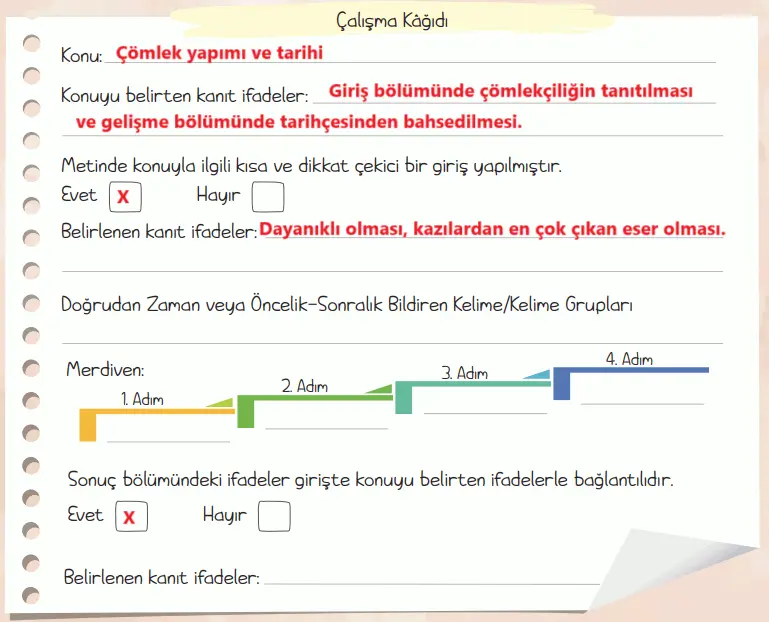 5. Sınıf Türkçe Ders Kitabı Sayfa 44-47-48-49-50-51 Cevapları 2. Kitap