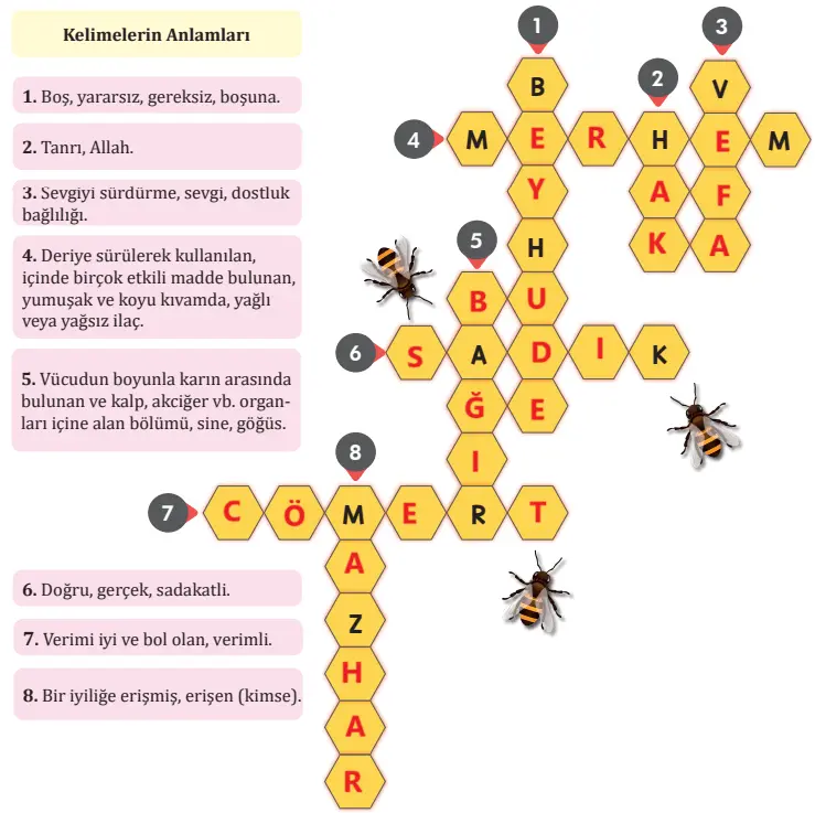 7. Sınıf Türkçe Ders Kitabı Sayfa 182-184-185-186-187 Cevapları MEB Yayınları