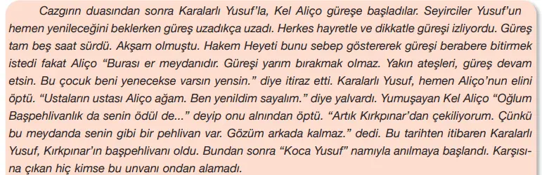 7. Sınıf Türkçe Ders Kitabı Sayfa 213-214-215-216-217 Cevapları Özgün Yayıncılık