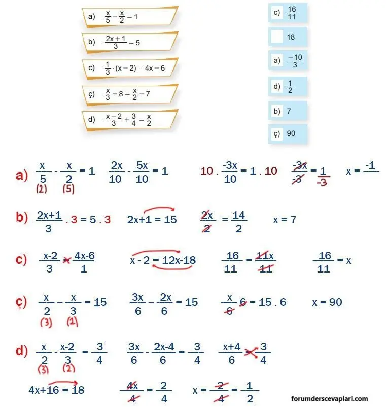 8. Sınıf Matematik Ders Kitabı Sayfa 175 Cevapları MEB Yayınları