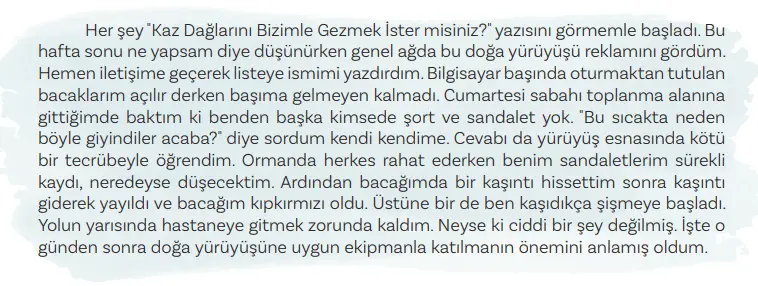 5. Sınıf Türkçe Ders Kitabı Sayfa 120-121-122-123-126-127 Cevapları 2. Kitap