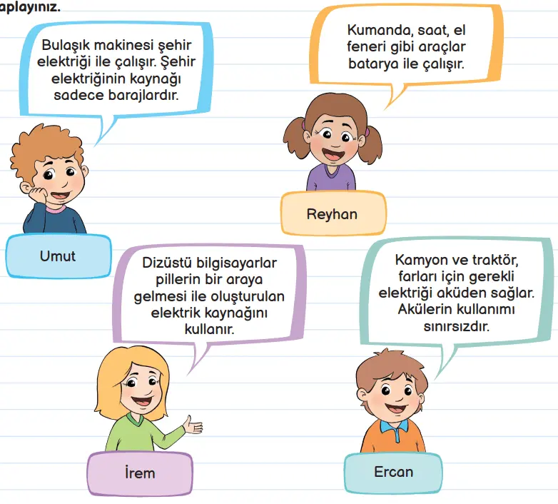 3. Sınıf Fen Bilimleri Ders Kitabı Sayfa 195-198-199 Cevapları MEB Yayınları